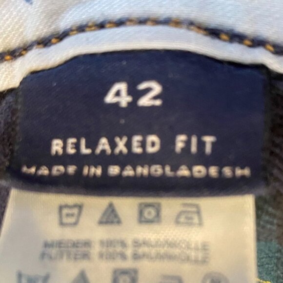 Lands' End Men's Fleece Lined Jeans 42x29 Relaxed Fit Plaid Lining - Picture 13 of 16